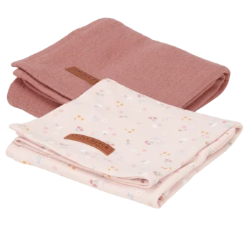 Бебешки Пелени 2 броя 70 х 70 cm Pure Pink Blush / Little Pink Flowers