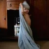 Бебешка Хавлия с Качулка Pure Denim Blue 100х100 cm