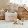 Голям Кош за Играчки Pure Soft Beige Stripe