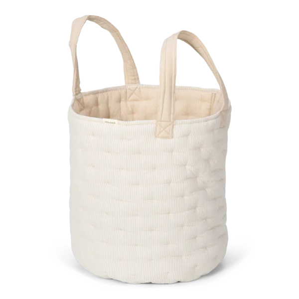 Голям Кош за Играчки Pure Soft Beige Stripe