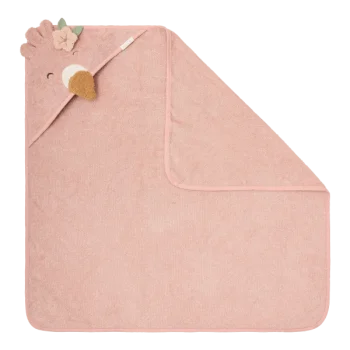 Бебешка Бродирана Хавлия с Качулка Flamingo Pink 75х75 cm