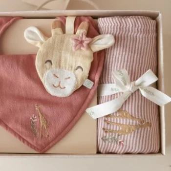 Подаръчен Сет за Бебе Safari Giraffe Pink