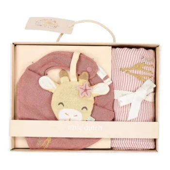 Подаръчен Сет за Бебе Safari Giraffe Pink