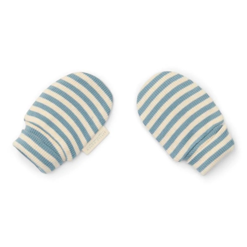 Бебешки Ръкавички за Новородено на Райета Stone Blue