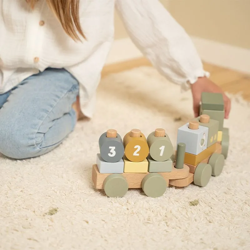 Дървено Влакче от Модули Трактор Little Farm