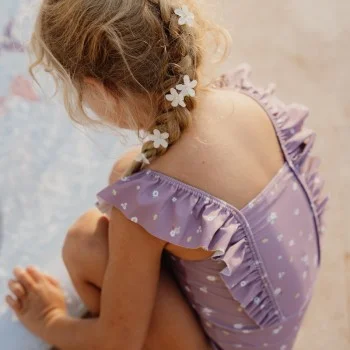 Детски Цял Бански Костюм, Mauve Blossom - 62/68