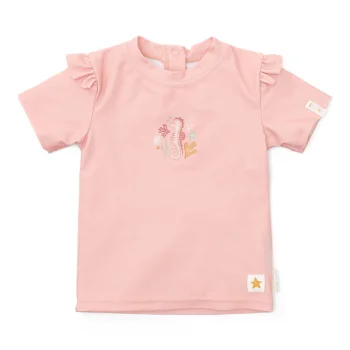 Бебешки Бански, Тениска с Къдрички Pink - 62/68