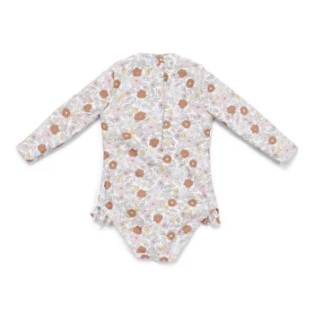 Детски Цял Бански Костюм с Дълъг Ръкав Vintage Little Flowers