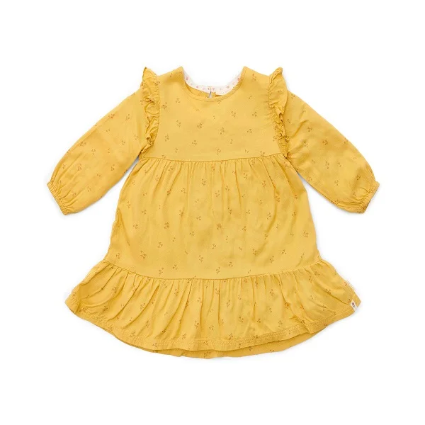 Детска Рокля с Дълъг Ръкав Warm Yellow Blooming Flower
