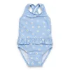 Детски Цял Бански Костюм с Къдрички Daisies Blue - 62/68