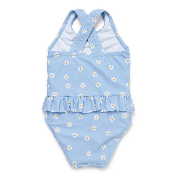Детски Цял Бански Костюм с Къдрички Daisies Blue - 62/68