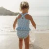 Детски Цял Бански Костюм с Къдрички Daisies Blue - 62/68