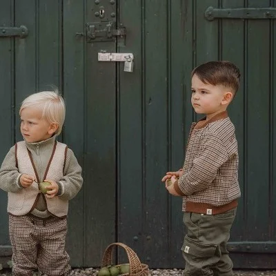 Детско Карирано Яке Brown Little Farm