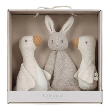 Подаръчна Кутия с Меки Плетени Играчки новородено Newborn Naturals