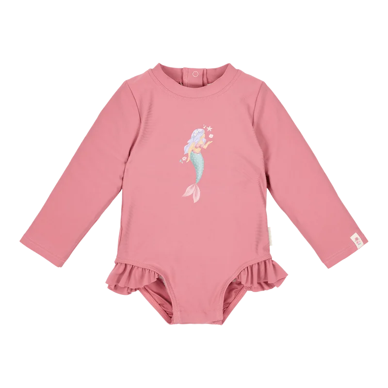 Детски Цял Бански Костюм с Дълъг Ръкав Dreamy Pink
