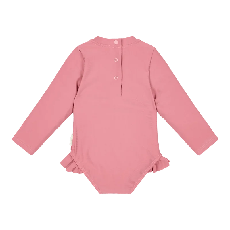 Детски Цял Бански Костюм с Дълъг Ръкав Dreamy Pink
