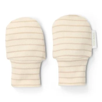 Бебешки Ръкавички за Новородено Little Goose Beige Stripe
