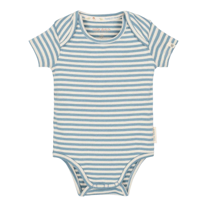 Бебешко Боди с Къс Ръкав Stone Blue Stripe