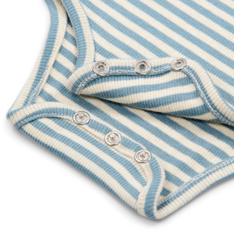 Бебешко Боди с Къс Ръкав Stone Blue Stripe