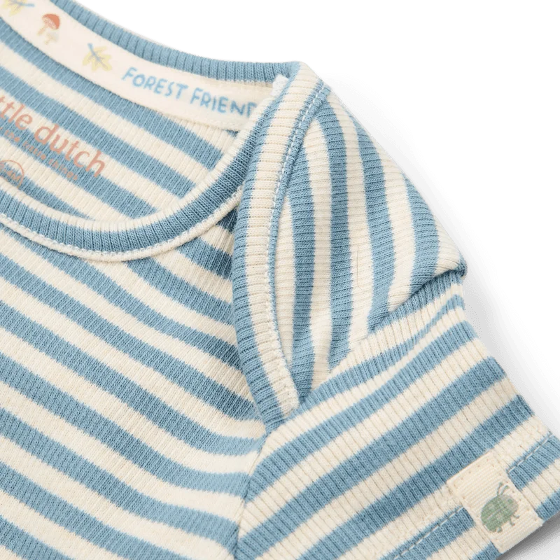 Бебешко Боди с Къс Ръкав Stone Blue Stripe