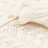 Детска Плетена Жилетка с Къдрички Creme
