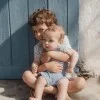 Бебешко Боди с Къс Ръкав Stone Blue Stripe