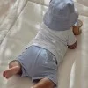 Бебешка Тениска с Къс Ръкав и Джобче Baby Blue
