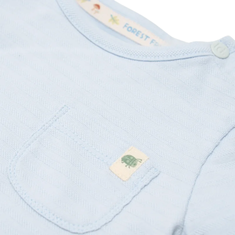 Бебешка Тениска с Къс Ръкав и Джобче Baby Blue