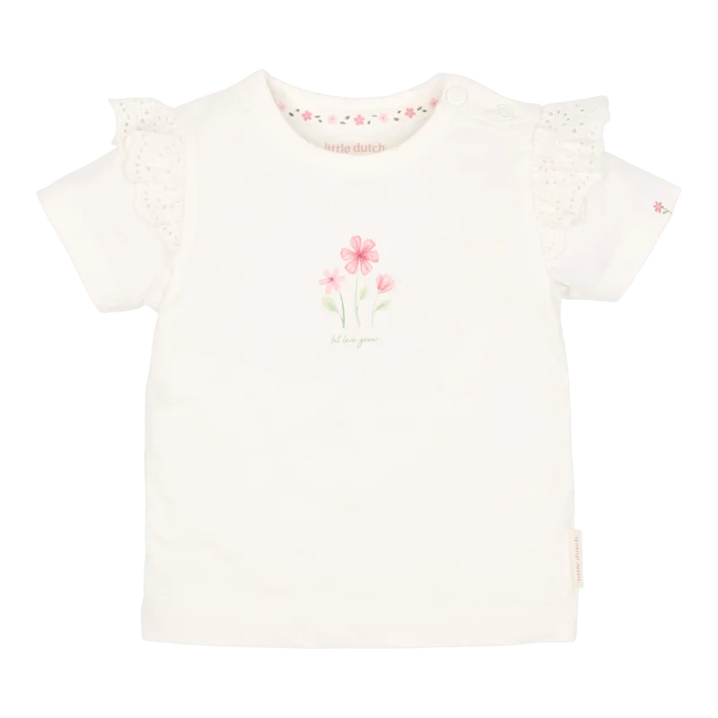 Бебешка Тениска с Къс Ръкав White