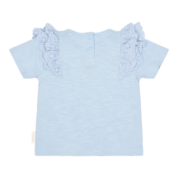 Детска Тениска с Къс Ръкав и Къдрички Sky Blue