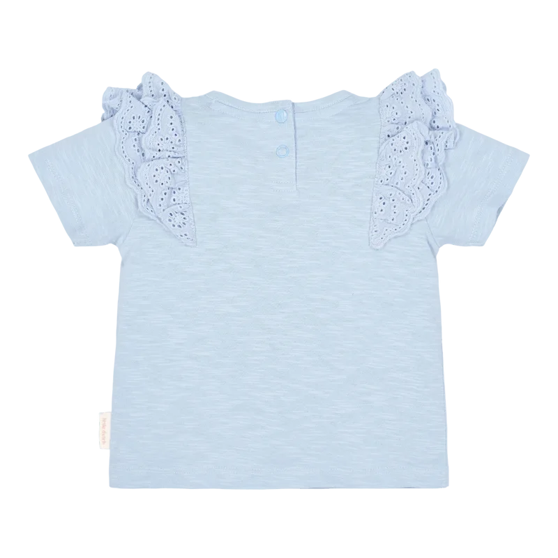 Детска Тениска с Къс Ръкав и Къдрички Sky Blue