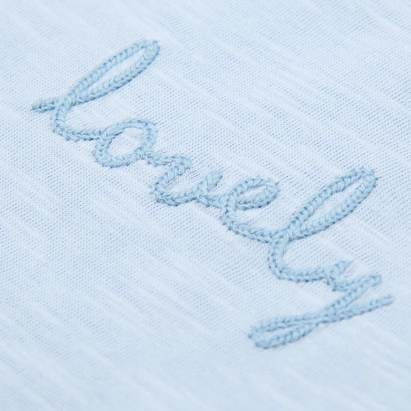Детска Тениска с Къс Ръкав и Къдрички Sky Blue