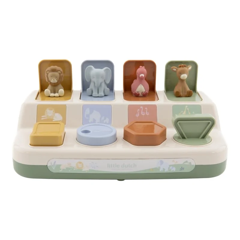 Занимателна Бебешка Играчка Pop-up Animals Safari