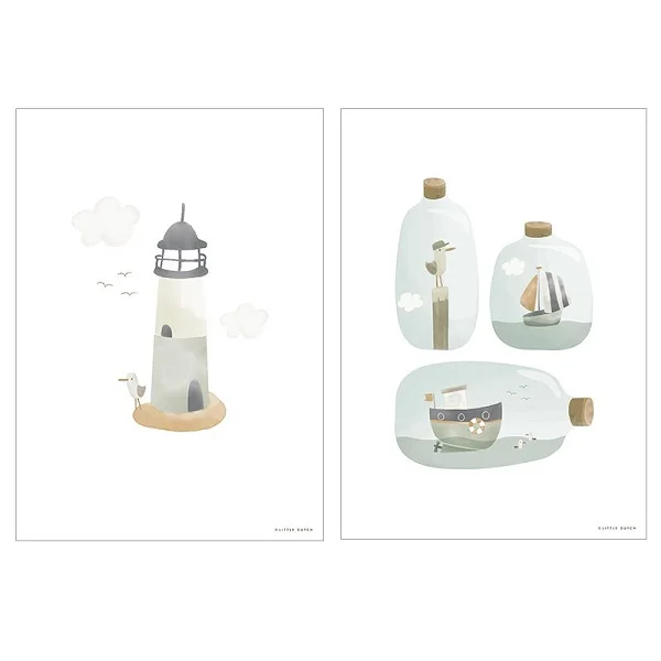 Плакат Sailors Bay White