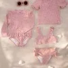 Бебешки Бански, Тениска с Къс Ръкав Sunny Flowers Blush