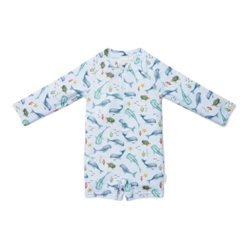 Детски Цял Бански Костюм с Дълъг Ръкав Ocean Sea Life Multi Colour