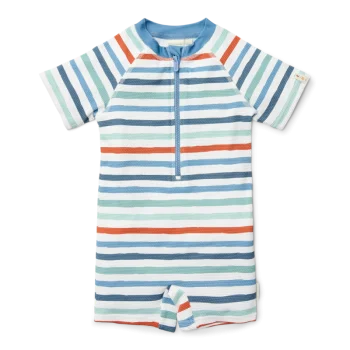Бебешки Цял Бански Костюм с Къс Ръкав Stripes Multi Colour