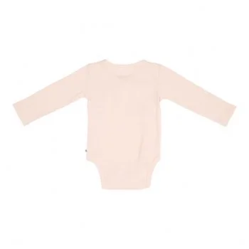 Рипсено Боди с дълъг ръкав Прегърни ме Pink