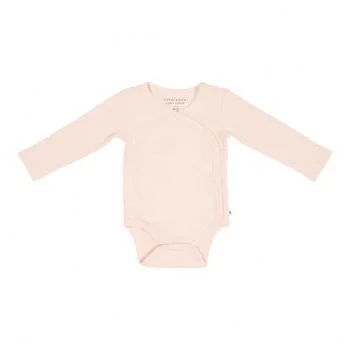 Рипсено Боди с дълъг ръкав Прегърни ме Pink