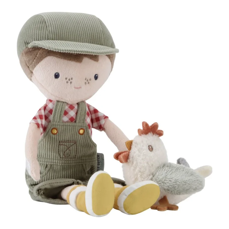 Кукла Фермер Jim с Кокошка 35cm