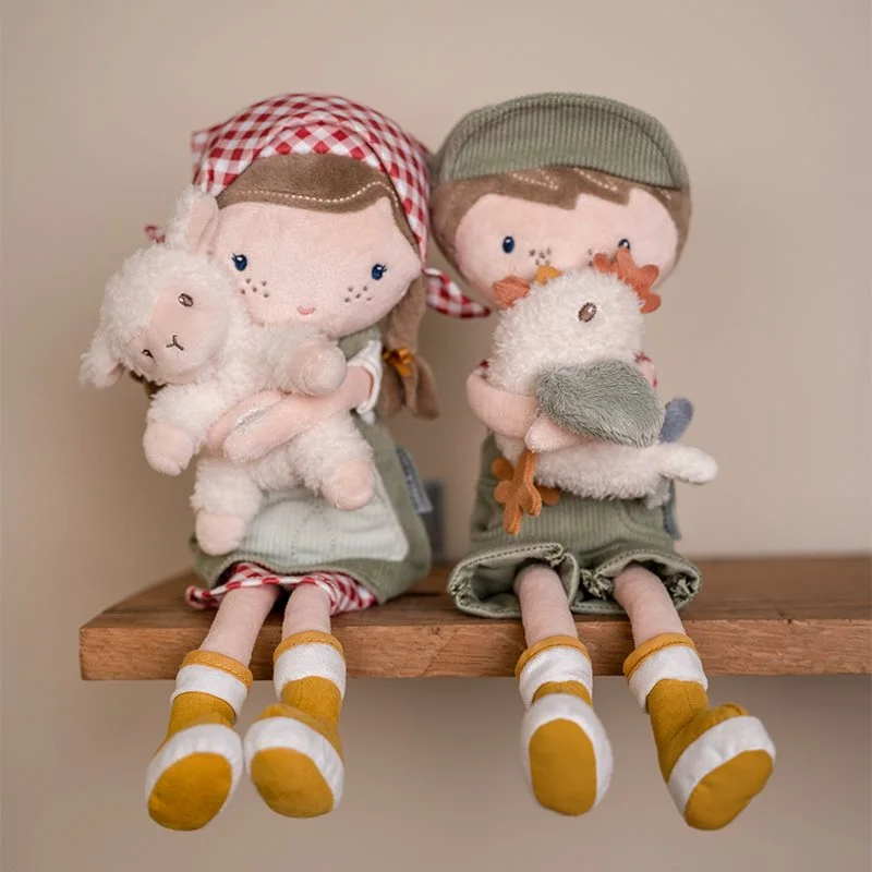 Кукла Фермер Jim с Кокошка 35cm