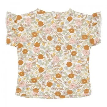 Блуза с Къс Ръкав и Къдрички Vintage Little Flowers