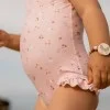 Детски Цял Бански Костюм, Little Pink Flowers