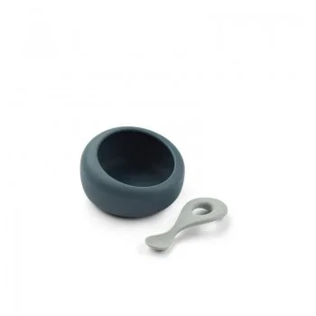 Силиконов Сет за Хранене 2 Части Whale blue / Dove blue
