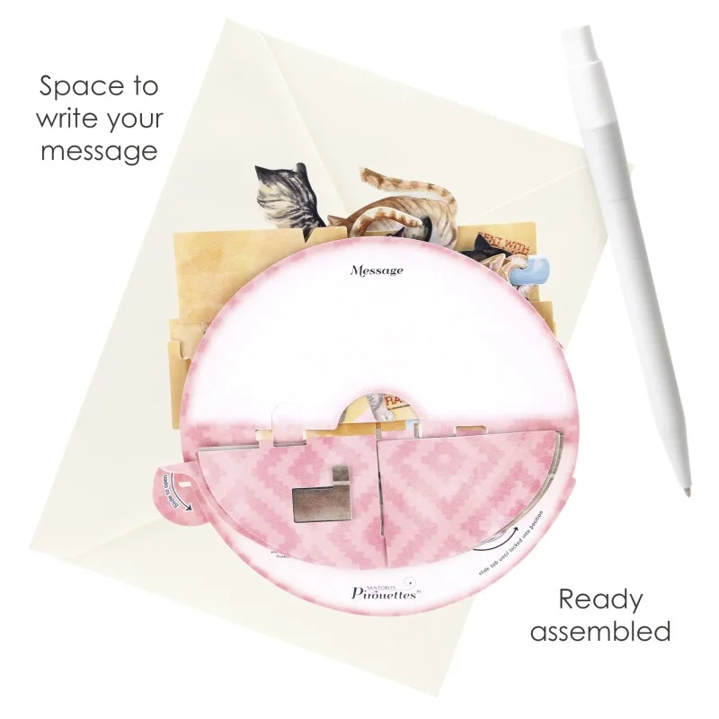 Картичка POP UP Pirouettes Purrrfect Parcel      