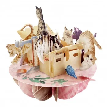 Картичка POP UP Pirouettes Purrrfect Parcel      