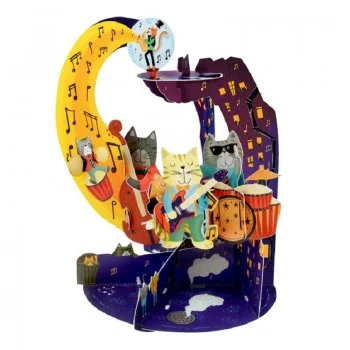 Картичка POP UP Pendulum - Jazz Cats        