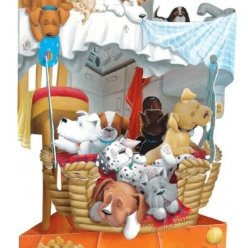 Картичка POP UP Swing - Puppies        