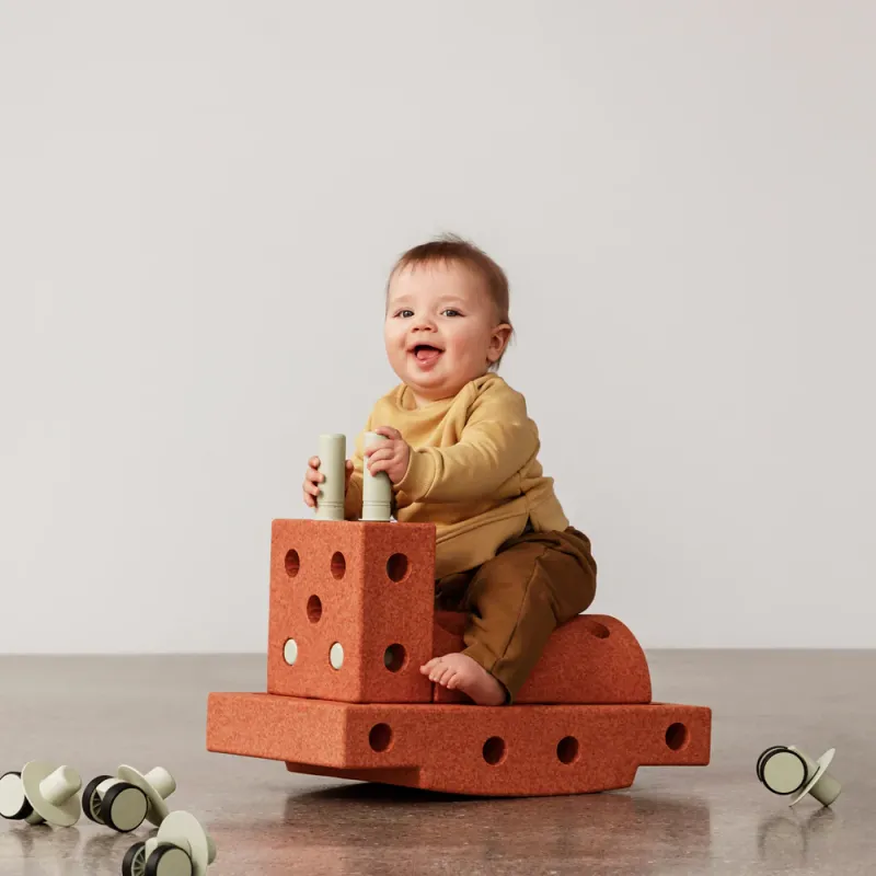 Голям Конструктор за Игра MODU - Curiosity set - Burnt Orange / Dusty Green