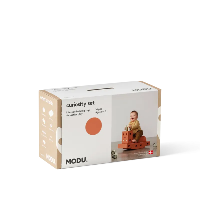 Голям Конструктор за Игра MODU - Curiosity set - Burnt Orange / Dusty Green